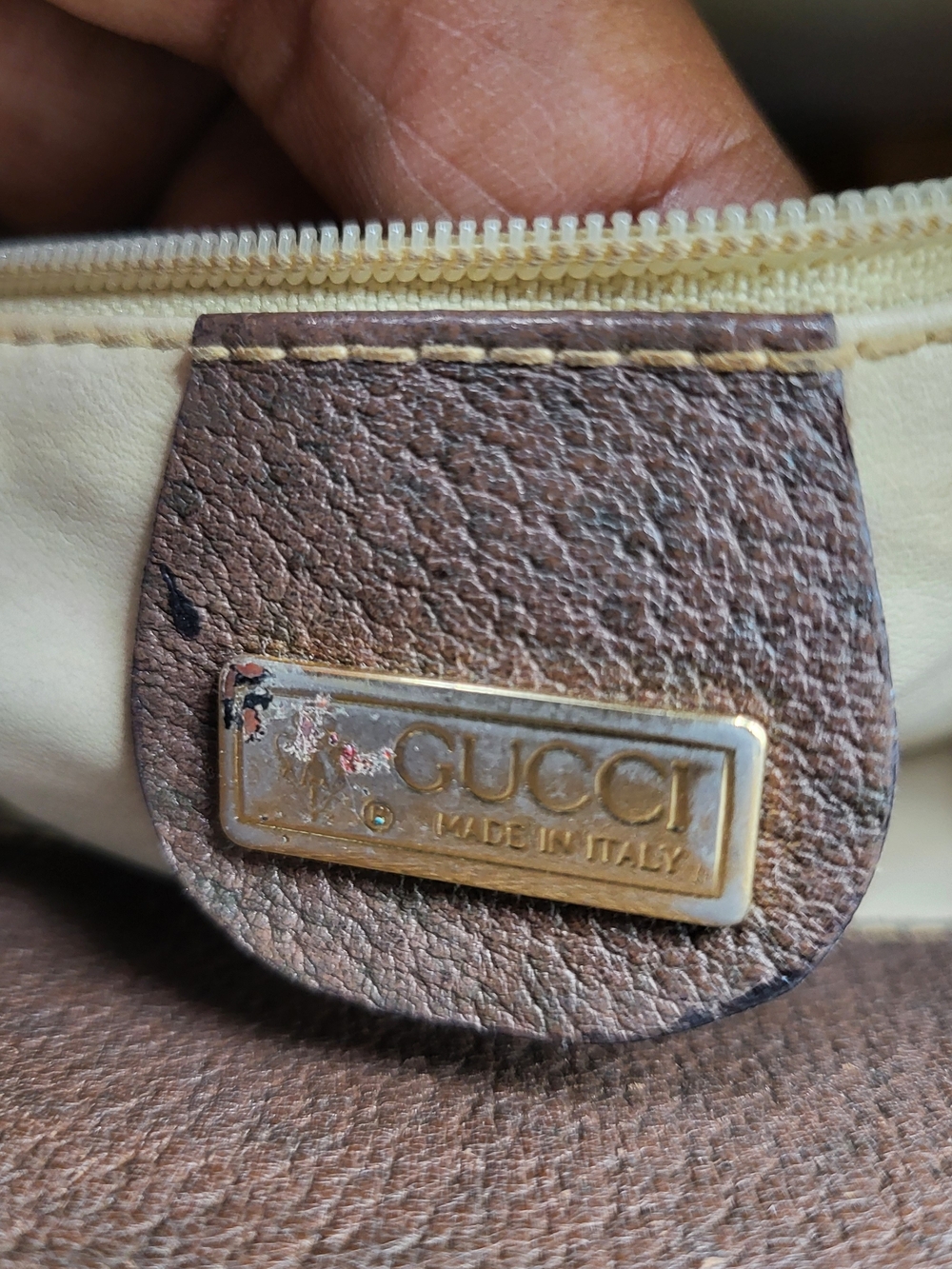 Gucci Vintage GG Canvas Crossbody Bucket Bag with Web Stripe. Auth..w/COA. - Picture 9 of 16